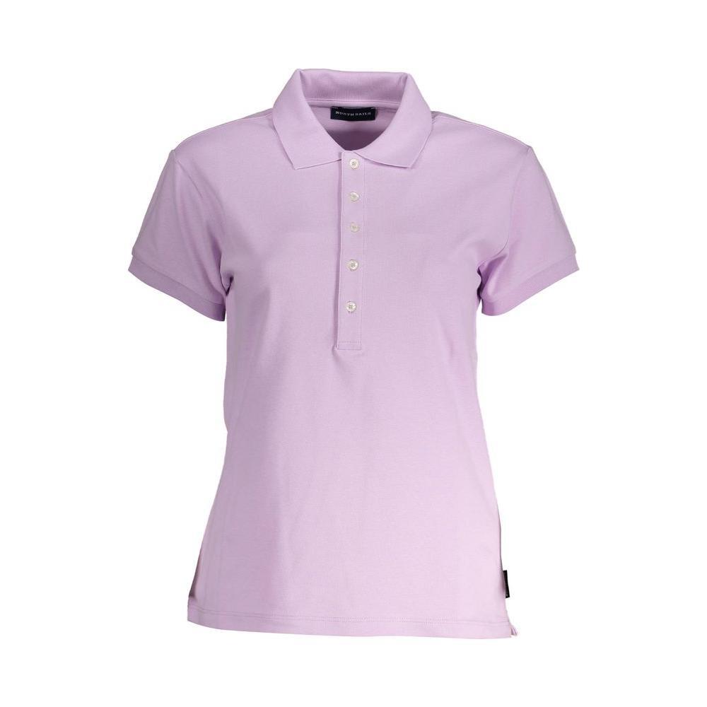 North Sails Pink Cotton Women Polo Shirt NO-20272-XS