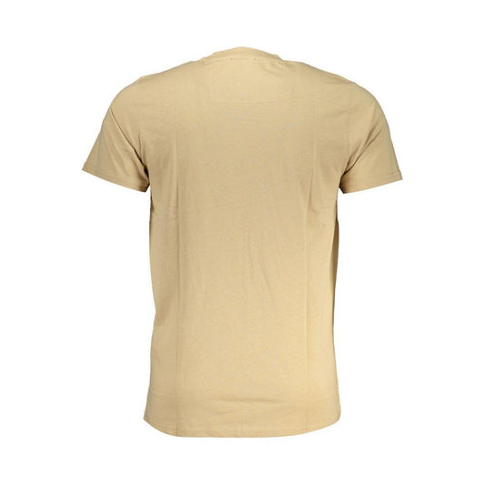 Cavalli Class Beige Cotton T-Shirt CA-28603-L