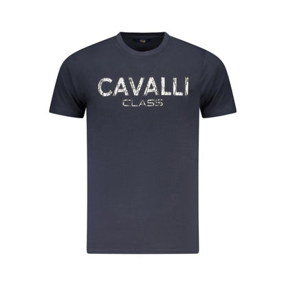 Cavalli Class Blue Cotton Men T-Shirt