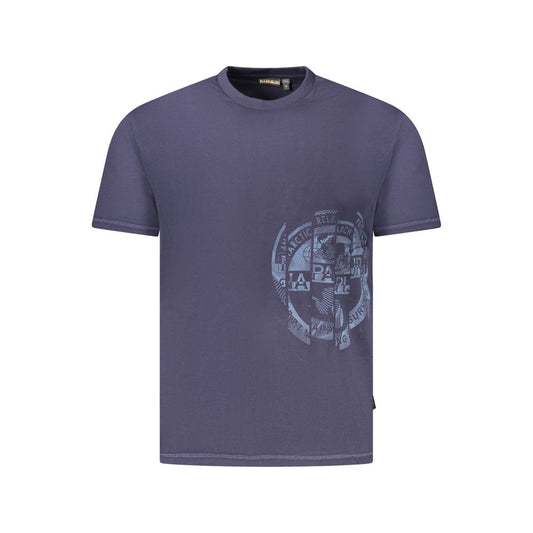Napapijri Blue Cotton Men T-Shirt NA-35888-S