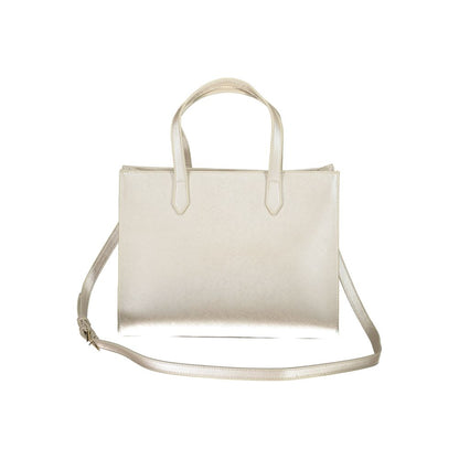 Mario Valentino Gray Polyethylene Women Handbag with handles and adjustable strap
