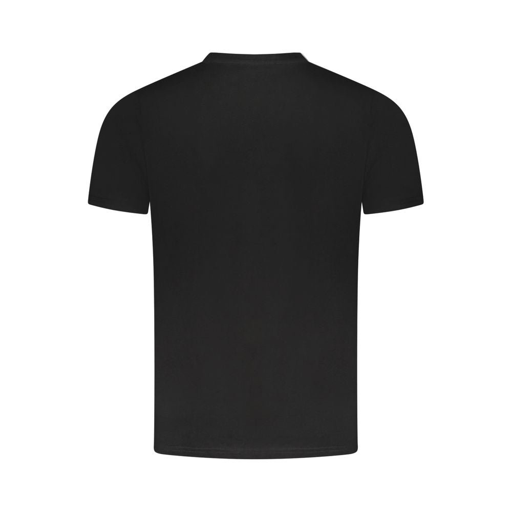 Cavalli Class Black Cotton Men T-Shirt CA-36690-M