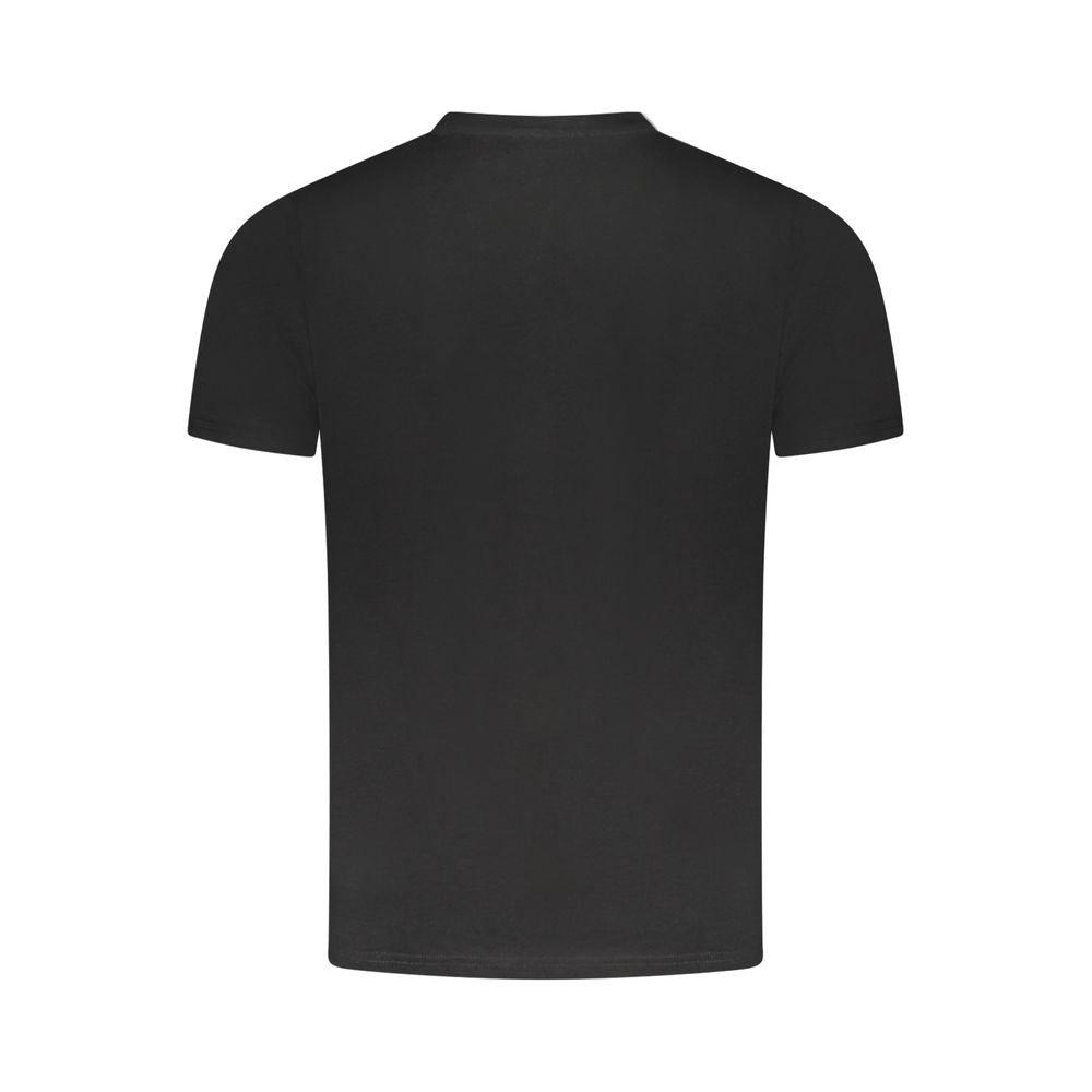 Cavalli Class Black Cotton Men T-Shirt CA-36690-M