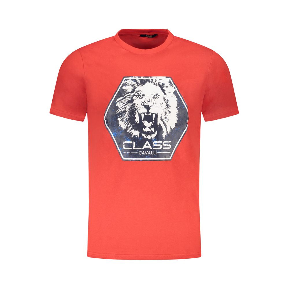 Cavalli Class Red Cotton T-Shirt