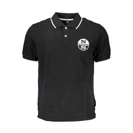 North Sails Black Cotton Polo Shirt NO-27335-S