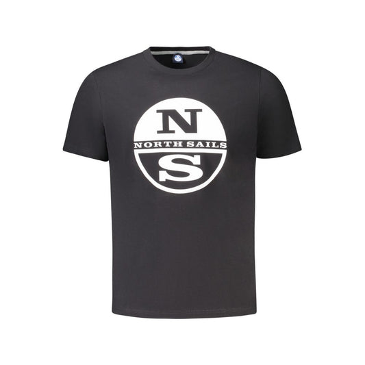 North Sails Black Cotton Men T-Shirt NO-34373-S