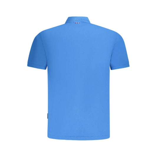 Napapijri Blue Cotton Men Polo Shirt NA-35704-S