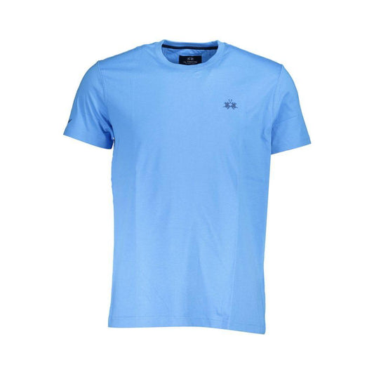 La Martina Blue Cotton Men T-Shirt LA-37108-M