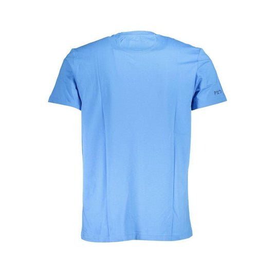 La Martina Blue Cotton Men T-Shirt LA-37108-M