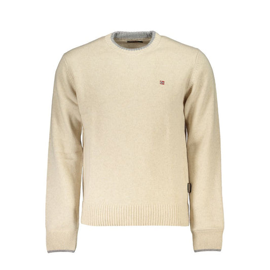 Napapijri Beige Fabric Men Sweater NA-25324-XL