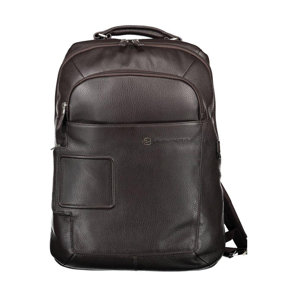 Piquadro Brown Leather Men Backpack 1728,67403481248,Backpacks - Men - Bags,Bags,Brown,Men,Men - Bags,New with tags,Piquadro PI-9664