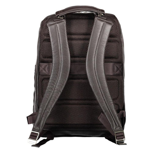 Piquadro Brown Leather Men Backpack 1728,67403481248,Backpacks - Men - Bags,Bags,Brown,Men,Men - Bags,New with tags,Piquadro PI-9664