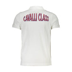 Cavalli Class White Cotton Men Polo Shirt CA-21292-M