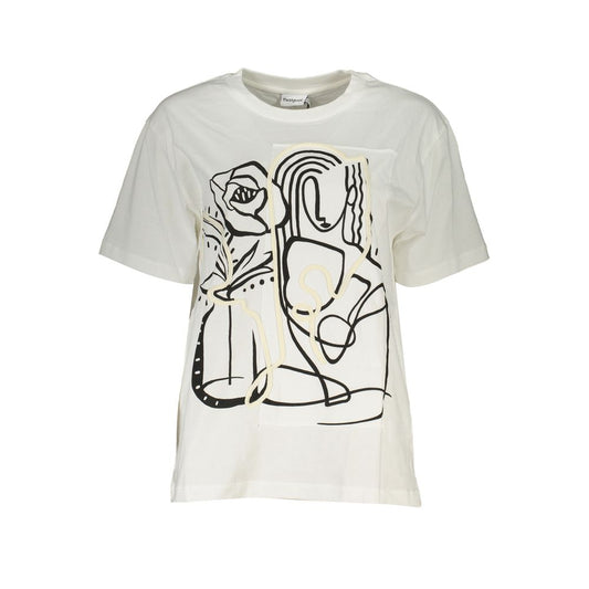 Desigual White Cotton Tops & T-Shirt DE-29215-XS