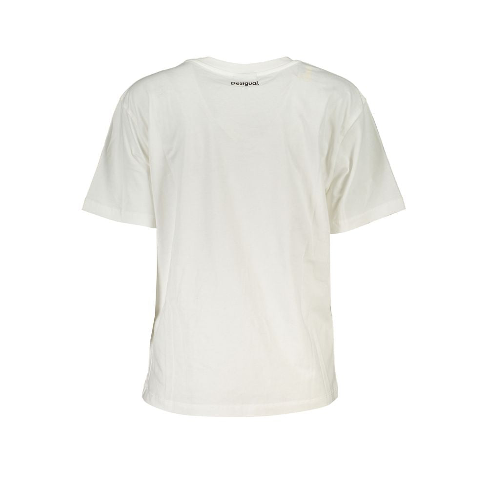 Desigual White Cotton Tops & T-Shirt DE-29215-XS