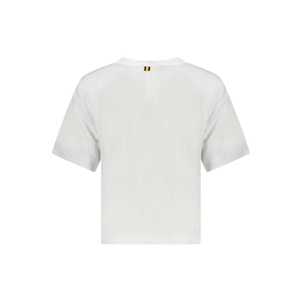 K-WAY White Cotton Women Top KW-34336-L