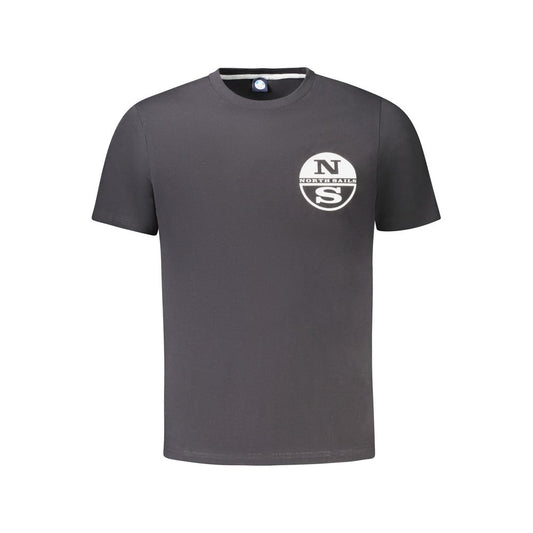 North Sails Black Cotton Men T-Shirt NO-34363-S