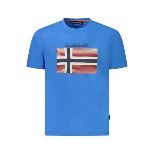 Napapijri Blue Cotton Men T-Shirt NA-35902-S
