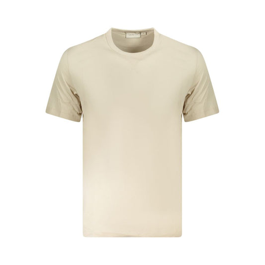 Calvin Klein Beige Cotton Men T-Shirt CA-36265-XL