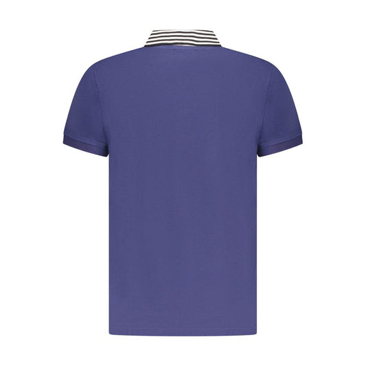 Cavalli Class Blue Cotton Men Polo Shirt CA-36644-M
