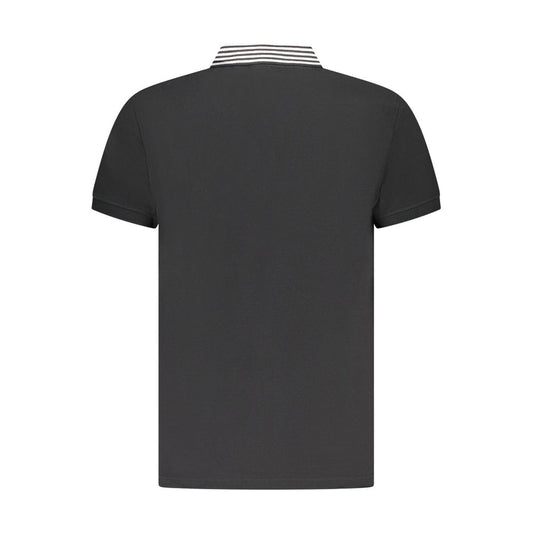 Cavalli Class Black Cotton Men Polo Shirt CA-36703-M