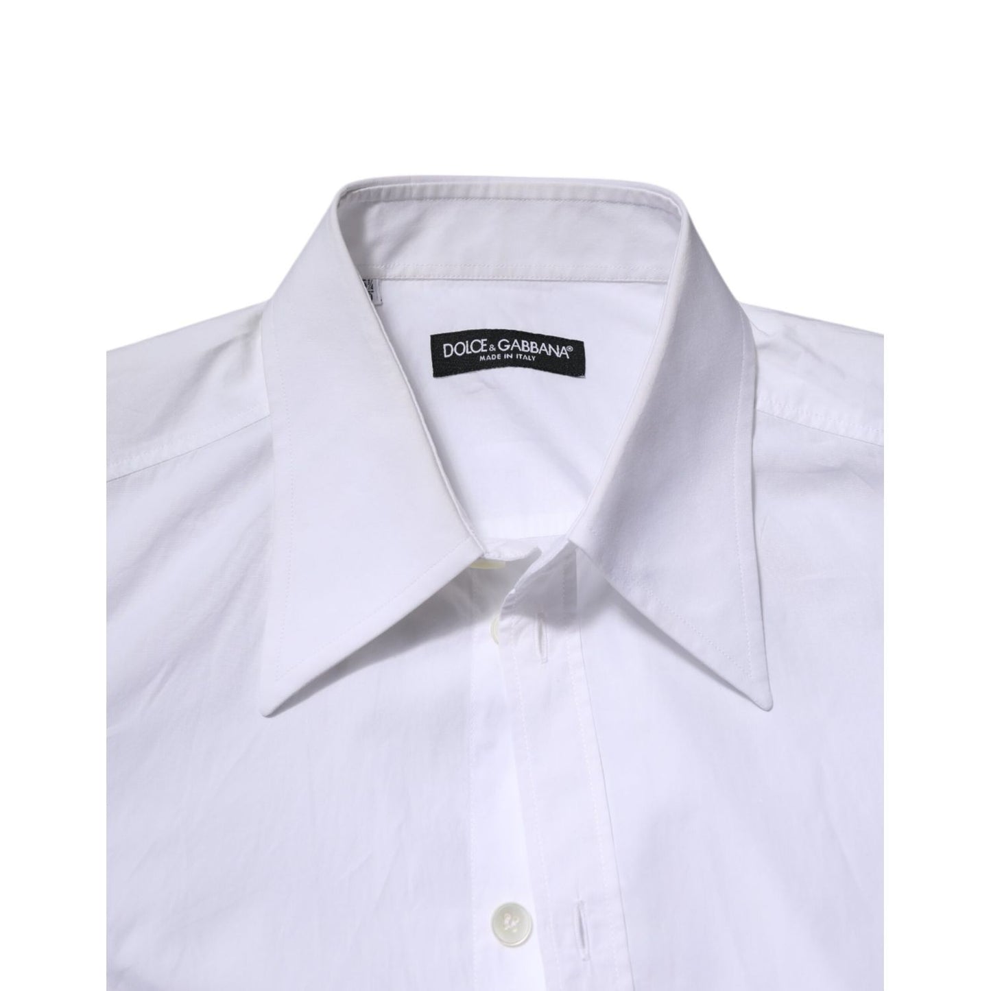 Dolce & Gabbana White Cotton Long Sleeves Dress Shirt