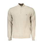 Harmont & Blaine Beige Half-Zip Sweater with Embroidery Detail HA-23567-XXL