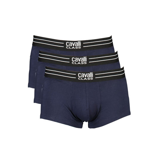Cavalli Class Blue Cotton Underwear CA-26555-S