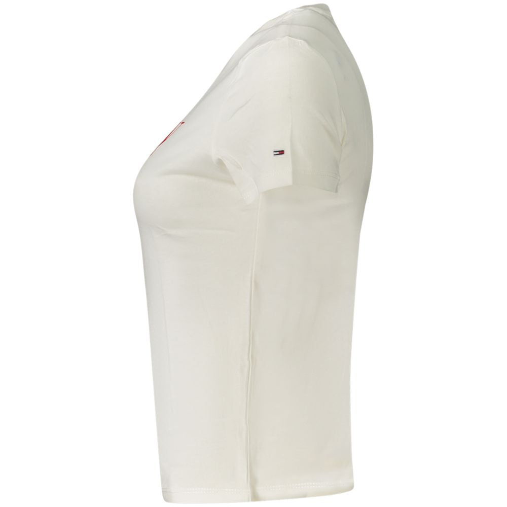 Tommy Hilfiger White Cotton Tops & T-Shirt TO-36242-S