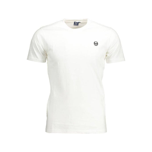 Sergio Tacchini White Cotton Men T-Shirt
