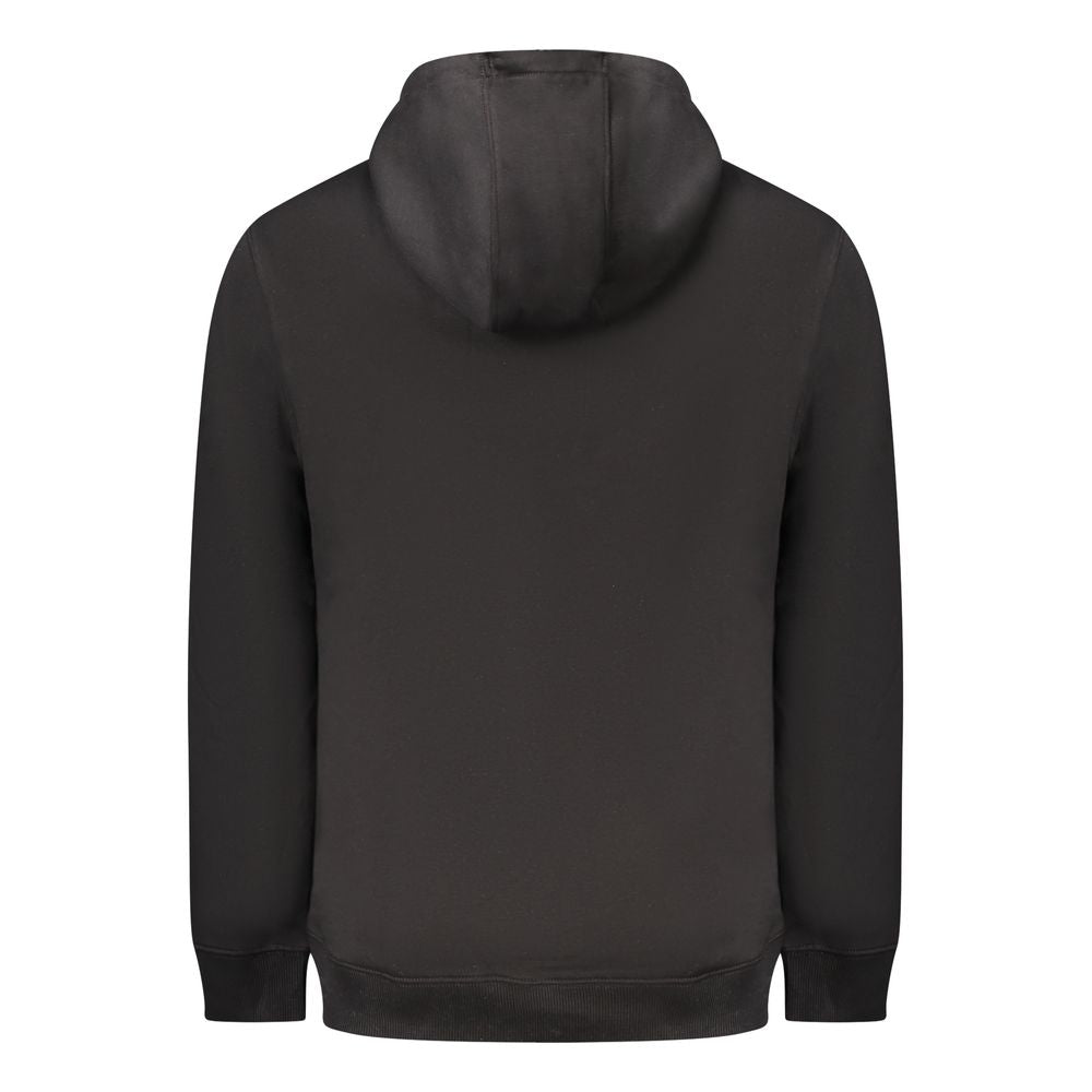 Back view of Tommy Hilfiger Black Cotton Men Sweater with hood.