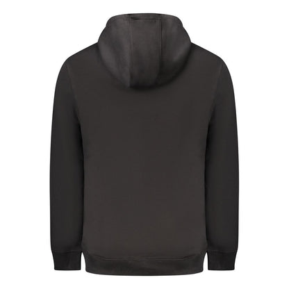 Back view of Tommy Hilfiger Black Cotton Men Sweater with hood.