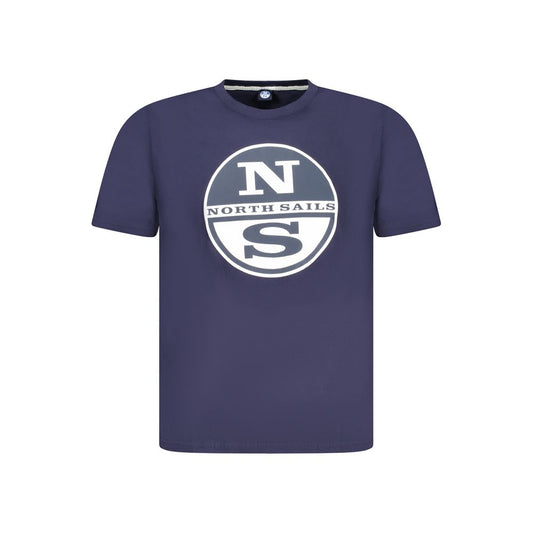 North Sails Blue Cotton Men T-Shirt NO-35038-S