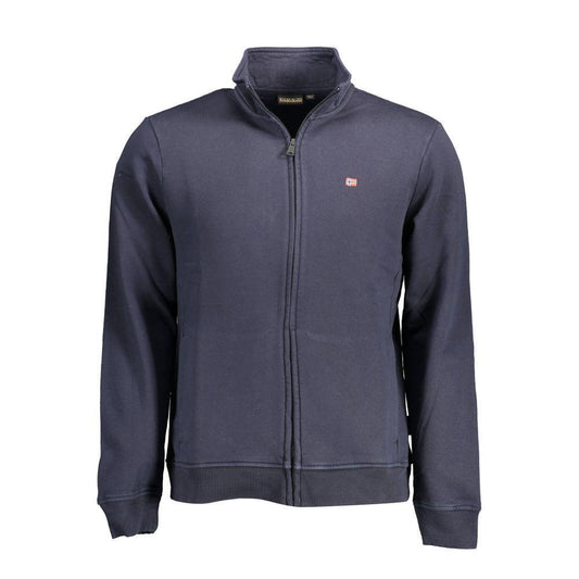 Napapijri Blue Cotton Men Sweater NA-37606-S