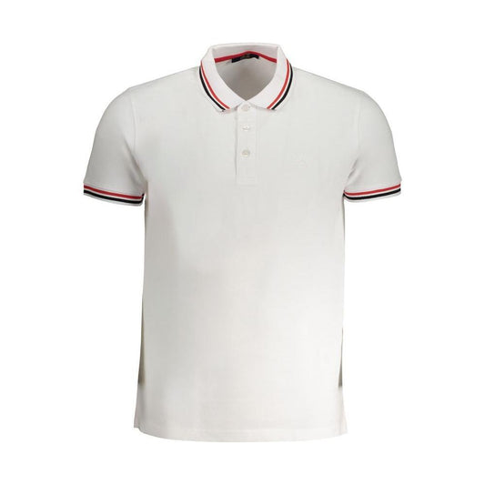 Cavalli Class White Cotton Polo Shirt CA-30282-M