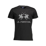 La Martina Elegant Crew Neck Tee with Iconic Print LA-26348-M