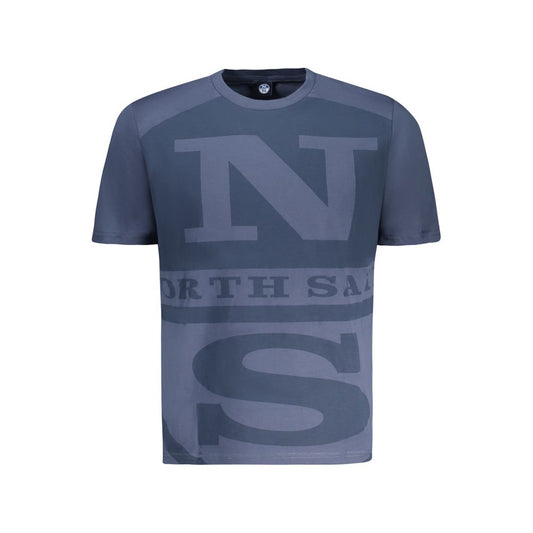 North Sails Blue Cotton Men T-Shirt NO-35055-M