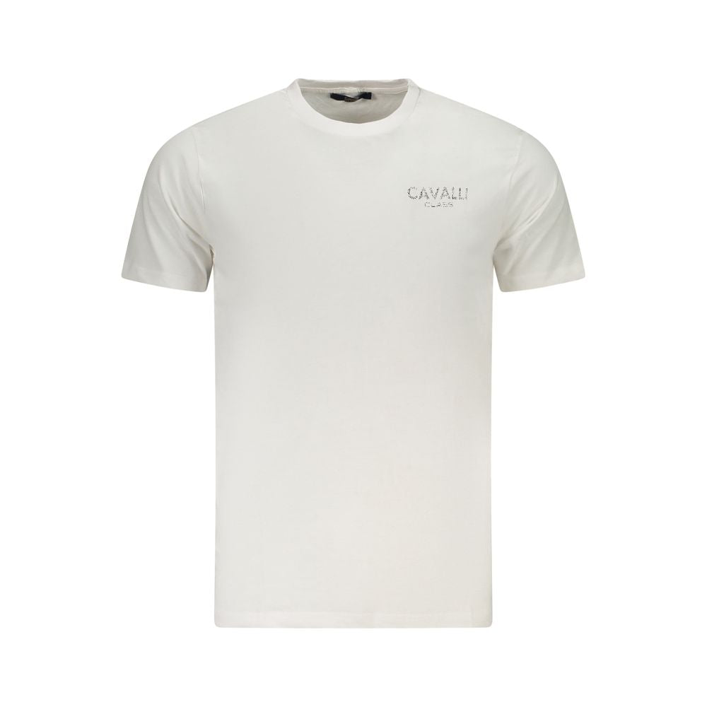 Cavalli Class White Cotton T-Shirt