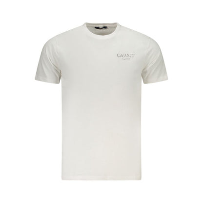 Cavalli Class White Cotton T-Shirt