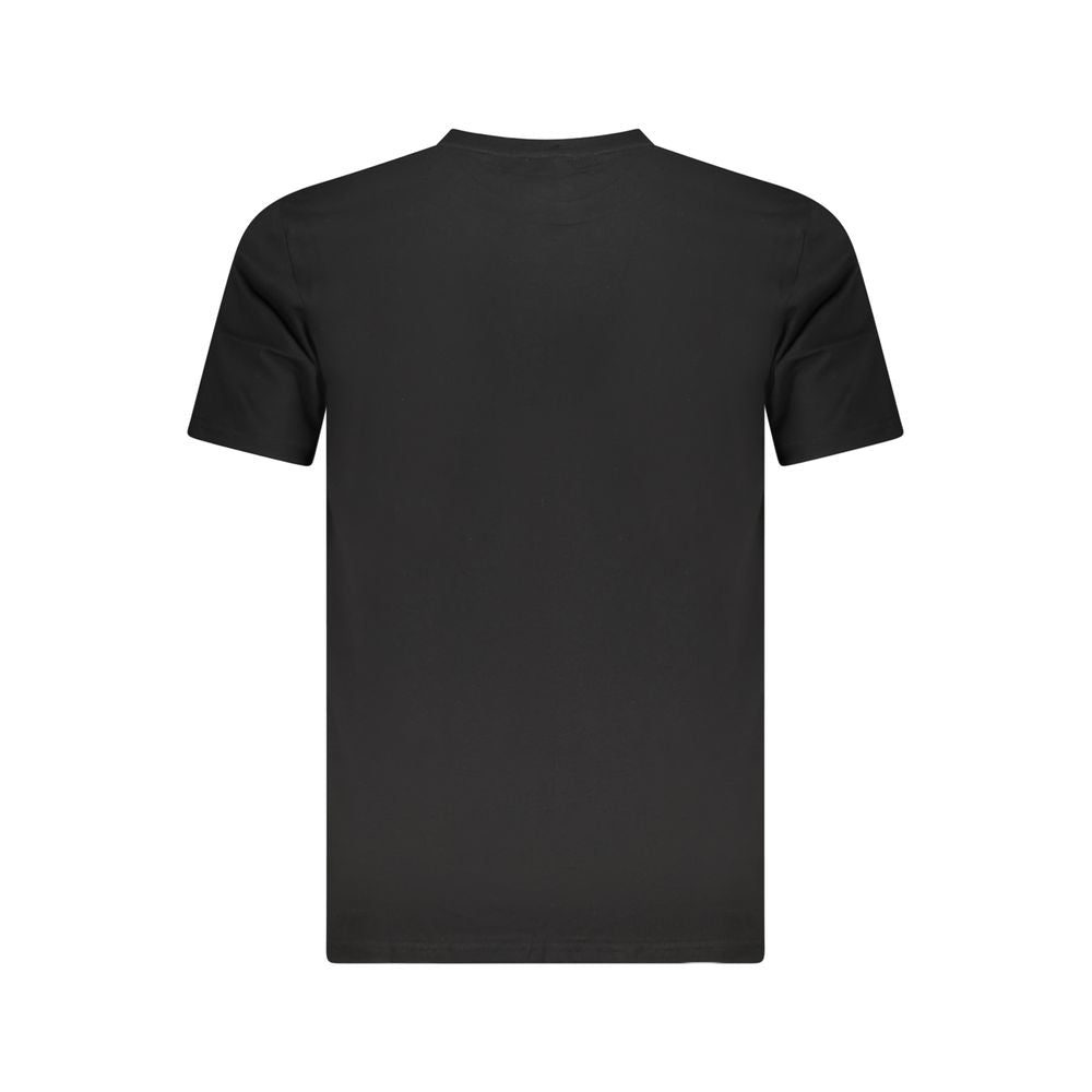 Cavalli Class Black Cotton Men T-Shirt, premium design, featuring iconic logo, perfect for casual luxury and style-conscious men.