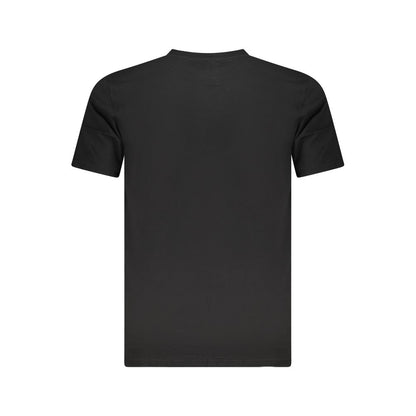 Cavalli Class Black Cotton Men T-Shirt, premium design, featuring iconic logo, perfect for casual luxury and style-conscious men.