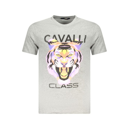 Cavalli Class Brown Cotton Men T-Shirt