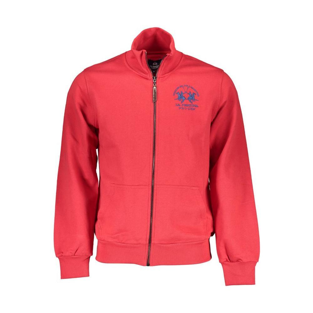 La Martina Red Cotton Men's Sweater LA-37205-M