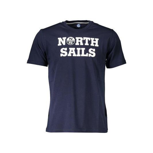 North Sails Blue Cotton Men T-Shirt NO-37335-M