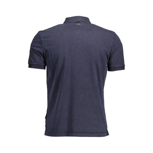 Napapijri Blue Cotton Men Polo Shirt NA-37817-S