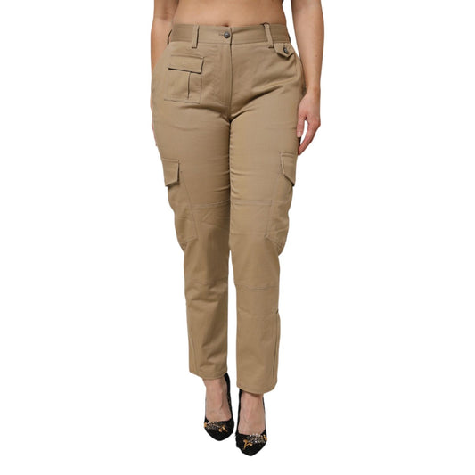 Dolce & Gabbana Brown Cotton Cargo Tapered Pants