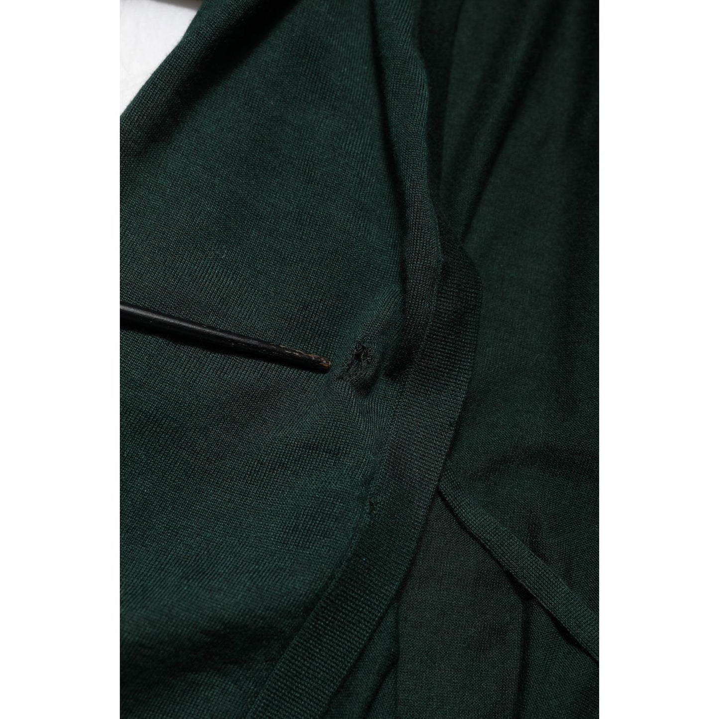 Dolce & Gabbana Dark Green Cashmere Silk Cardigan Sweater