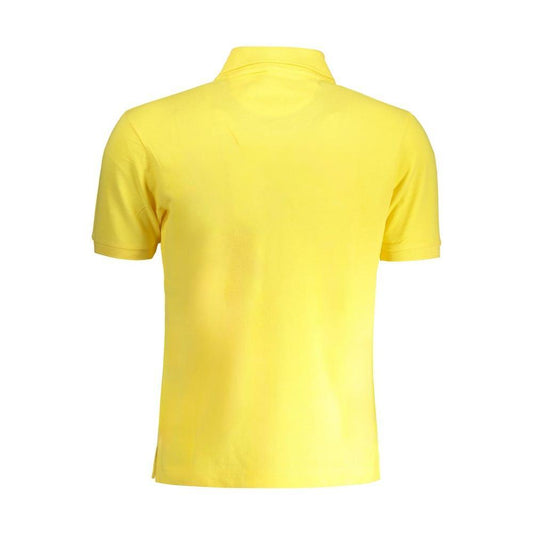 La Martina Yellow Cotton Polo Shirt LA-30456-S