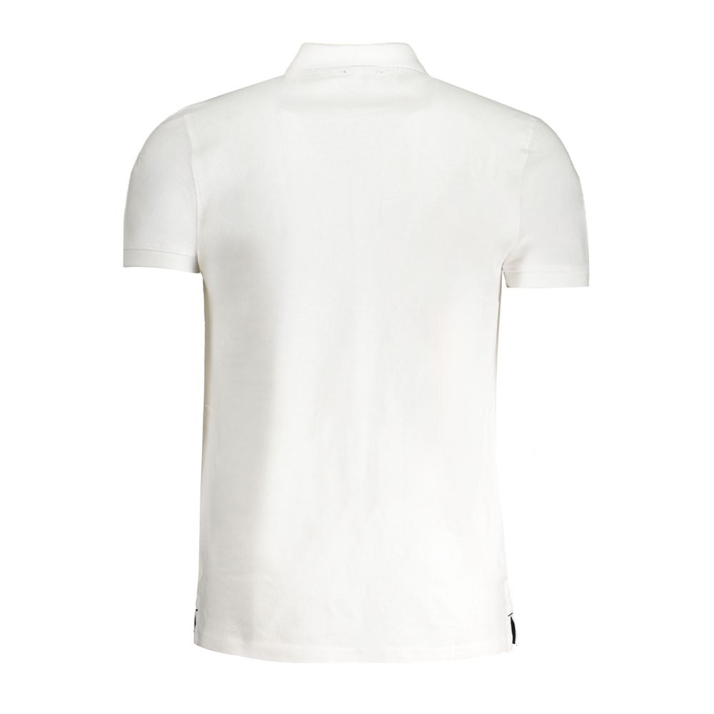 Cavalli Class White Cotton Polo Shirt CA-30278-L
