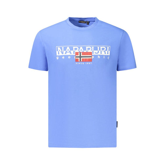 Napapijri Blue Cotton Men T-Shirt NA-35901-M
